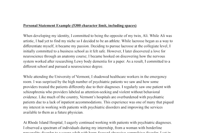 revise your medical school personal statement